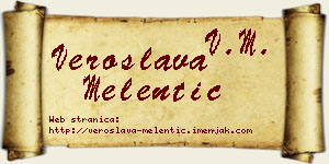 Veroslava Melentić vizit kartica